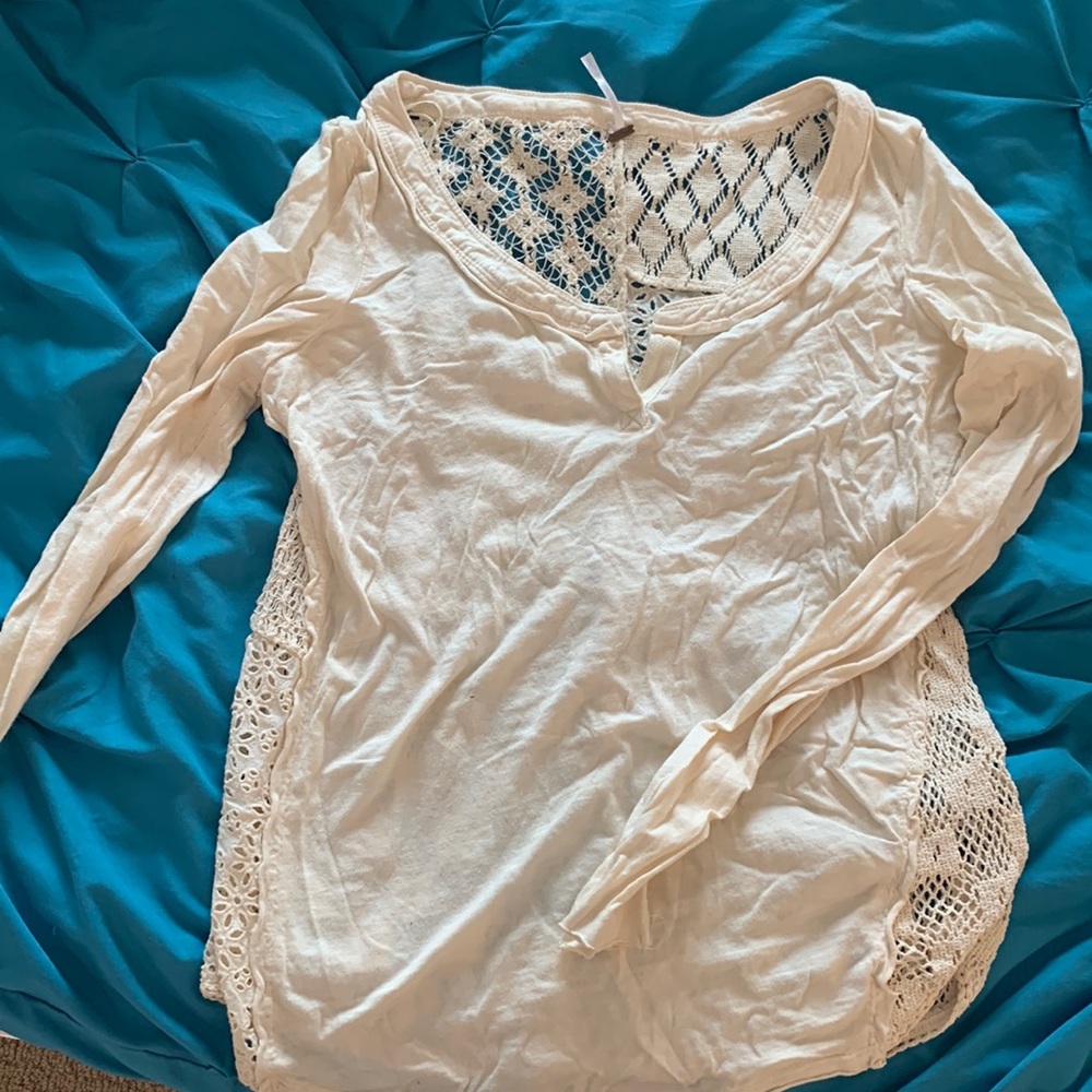 Free People Crochet Lace Top
